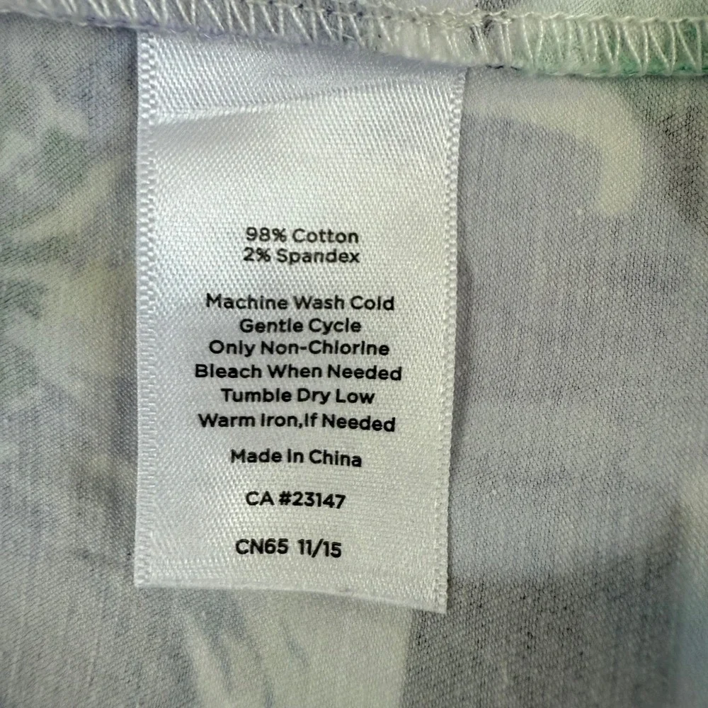 Talbots Petites Floral‎ Striped Pleated A-Line Skirt Navy White Purple 14P EUC